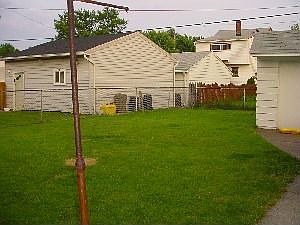 Fenced back yard