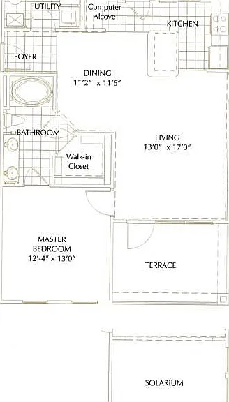 1Bedroom floor plan