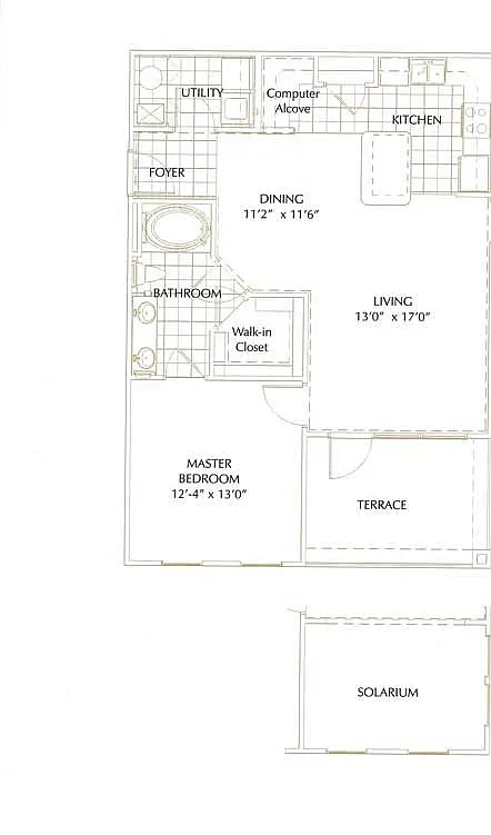 Floor plan One Bedroom Terrace