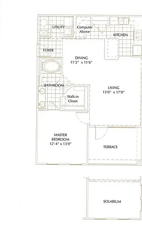 Floor plan One Bedroom Terrace