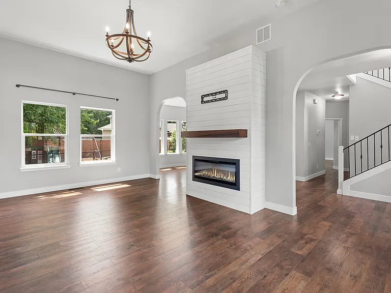 Living Room with Electric Fireplace