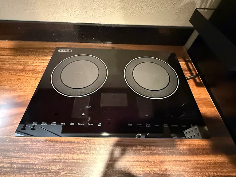 2 Burner induction stove top, no oven.