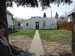 Large fenced front yard