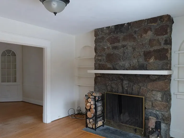 Wood burning fireplace