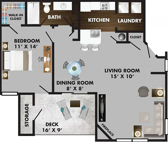 Bel-Aire with Deck - 1 Bed 1 Bath Bel-Aire with Deck - 1 Bed 1 Bath