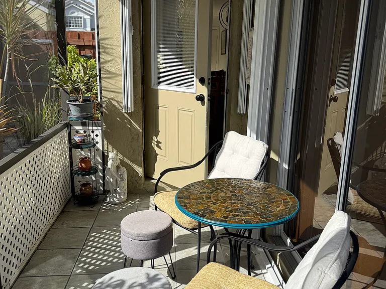 Screened backyard patio