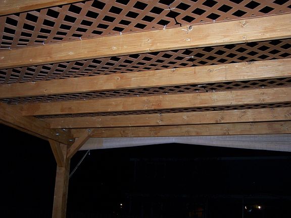 lg pergola with lattice shading