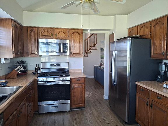Kitchen has new stainless steel appliances