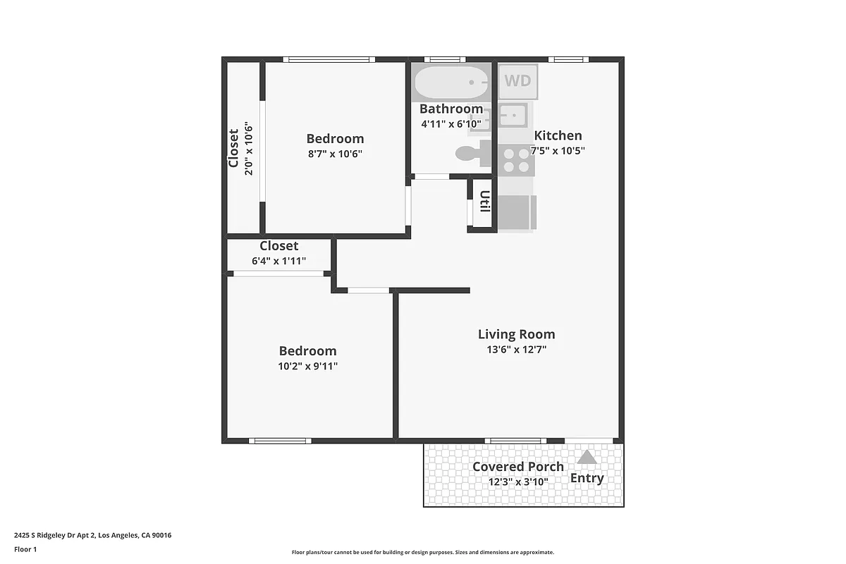 Floor plan 2BD1BA