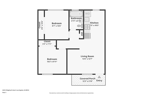 Floor plan 2BD1BA