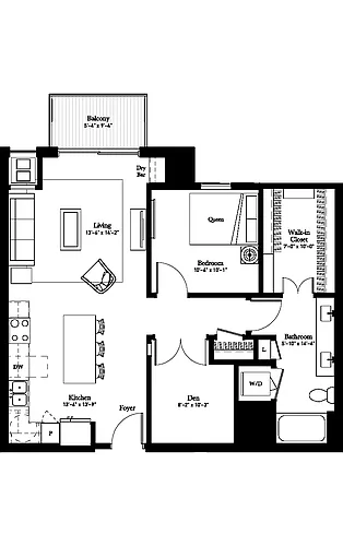 Floor plan Prairie Lily (A9.1) with Den