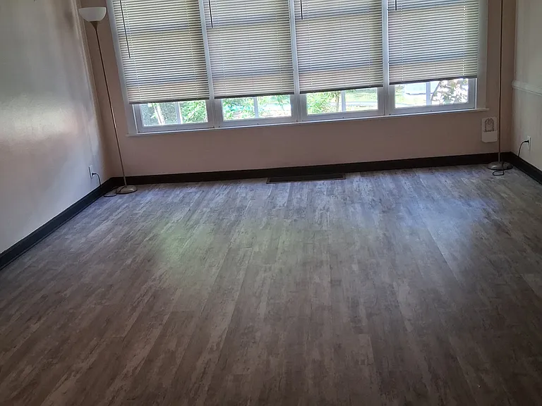 View of empty living room.