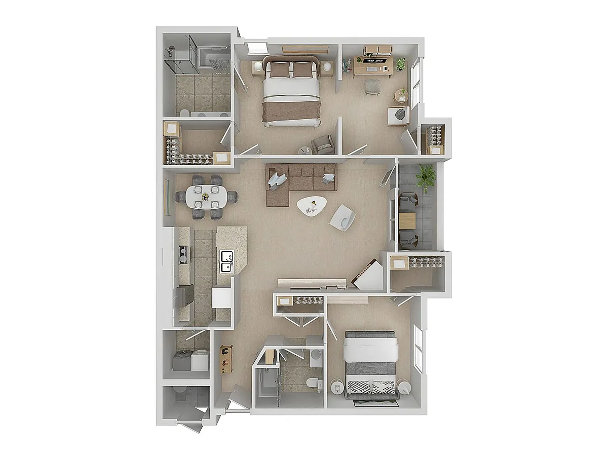 Floor plan Tavonna 3 Bedroom