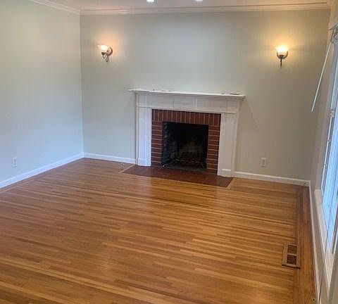 living room with fireplace