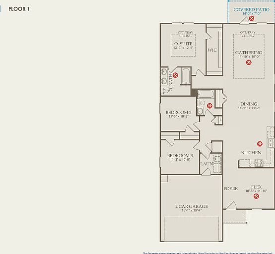 Hewitt Floor Plan, Quick Move-in Home, Floor 1