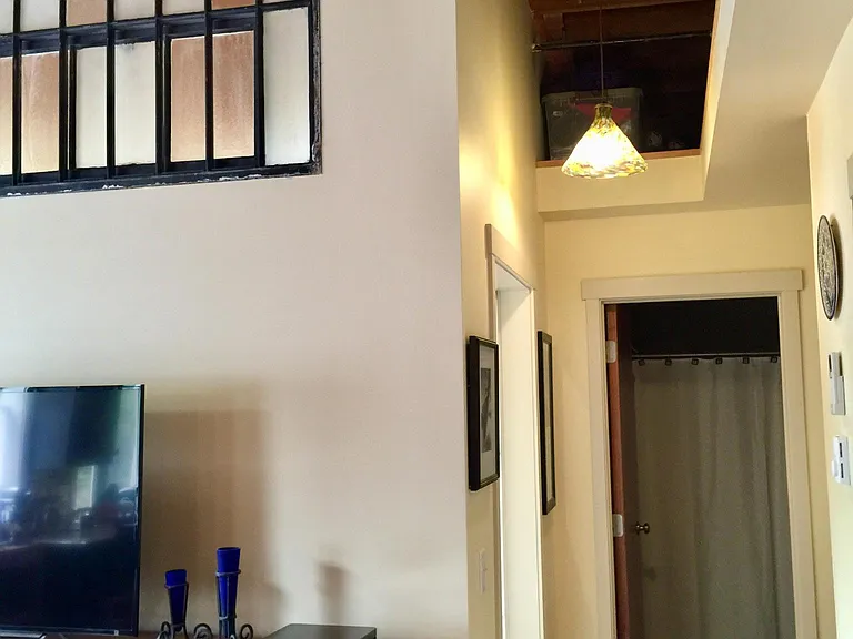 back hall and bath area