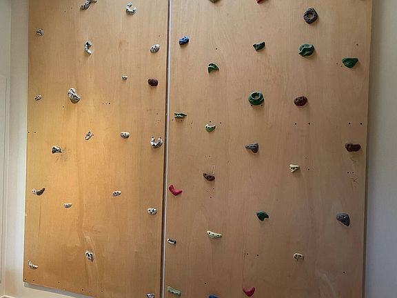 climbing wall in office