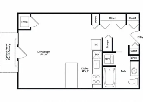 Floor plan Studio E1