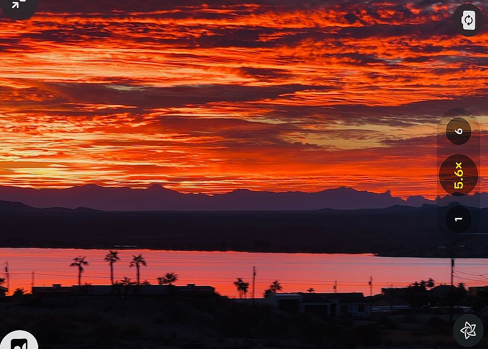 Sunset view from living room