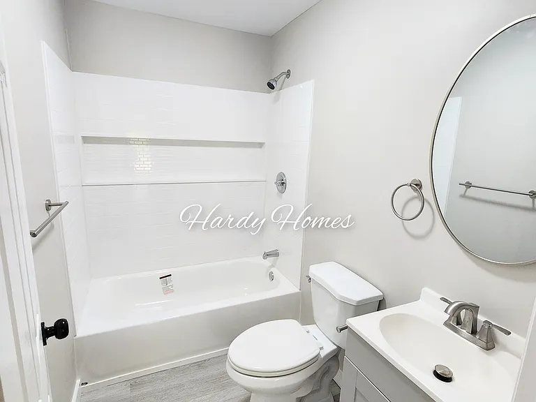 Completely remodeled bathroom.