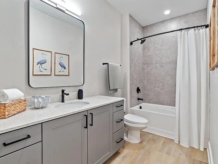 Stylish, spa-styled bathrooms with deep soaking tubs and separate, semi-frameless showers available