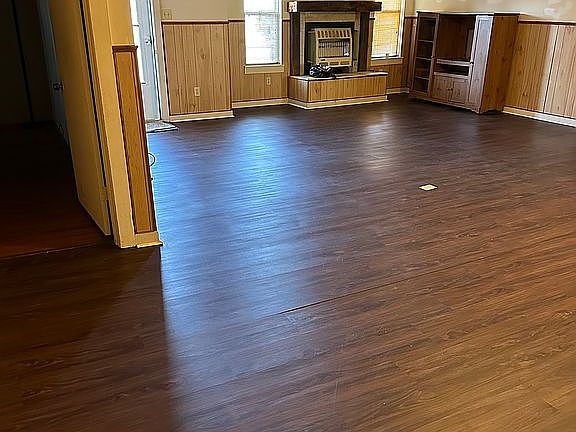 Living room with fireplace