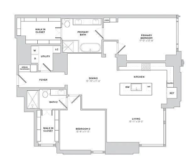 Floor plan B3 2X2