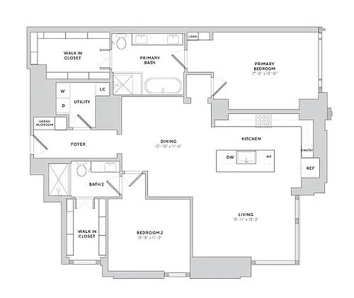 Floor plan B3 2X2