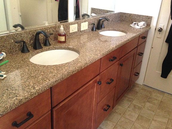 New cabinets, granite, sinks