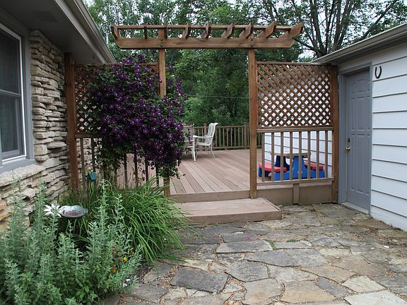 Front patio to deck