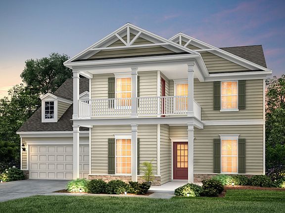 Riverview, a two story home w covered porch and 2nd story deck with Home Exterior 4