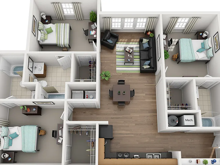 2909-Oliver-3-Bedroom-3-Bath-Floor-Plan 2909-Oliver-3-Bedroom-3-Bath-Floor-Plan