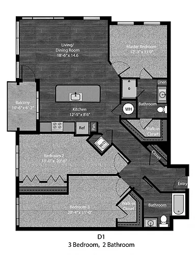 Floor plan Austen - 3Bed