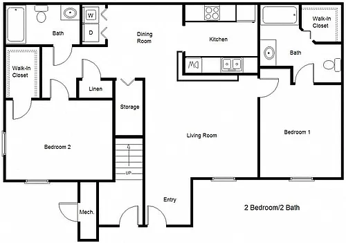 Floor plan Two Bedroom