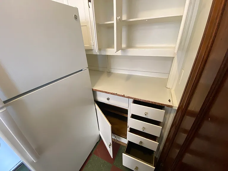 Built-in cabinetry in kitchen.