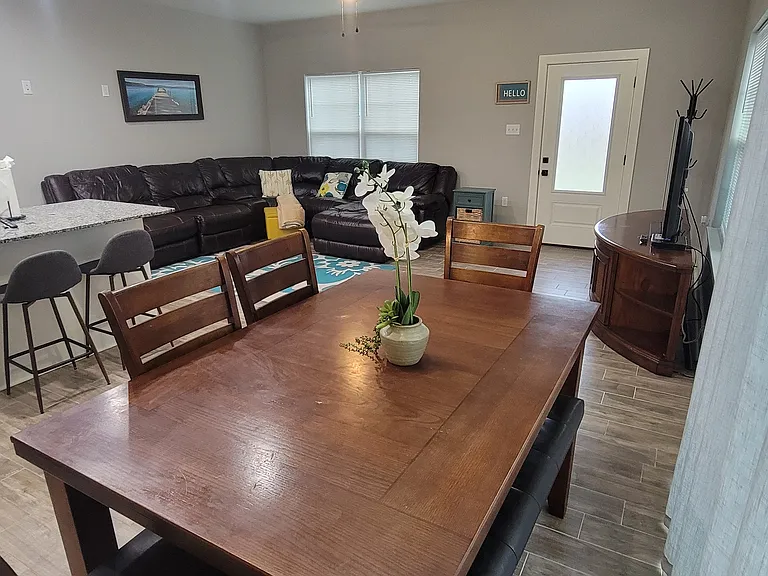 dining room and living room