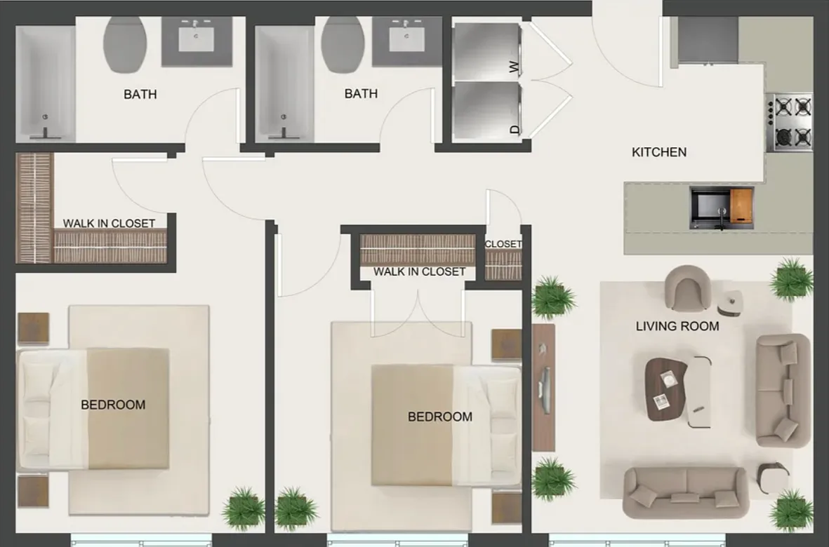 2 bed, 830 sqft, $1,850 — Photo 2