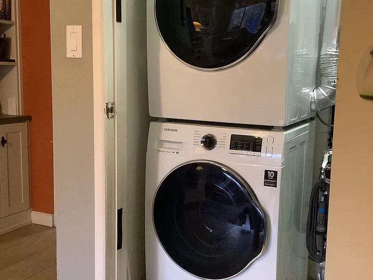 Stacked laundry.