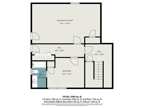 Floor plan 4 Bed 2.5 Bath