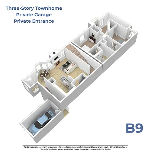 Floor plan B9 w/attached garage