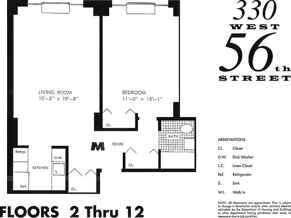 2nd image of 330 W 56th St APT 10M