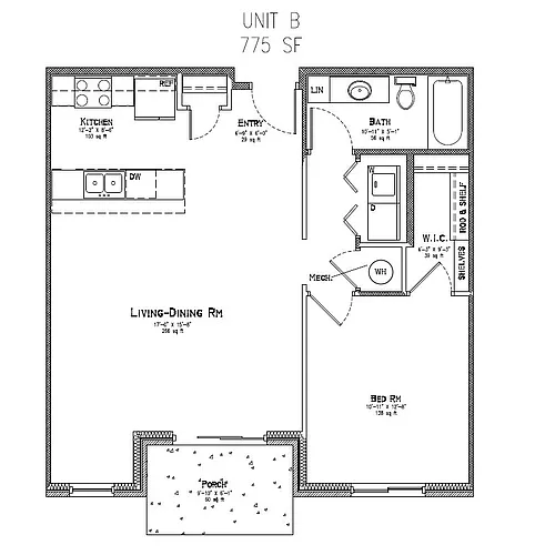 Floor plan AC Unit B - 1 I 1