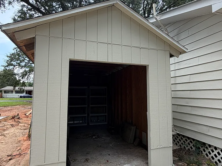 16 X 8.5 shed that is 10 feet tall (to the rafters)