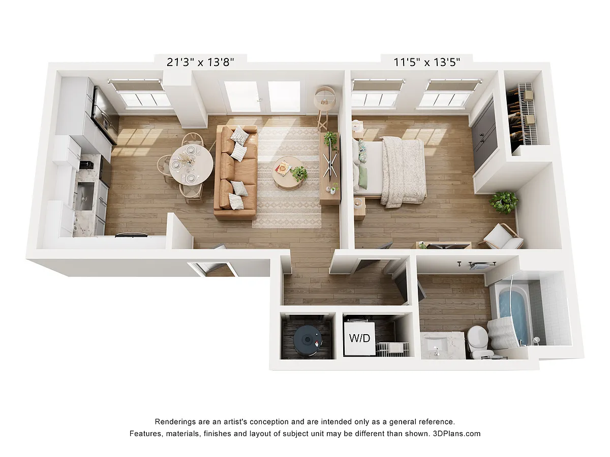 Floor plan 1BR TYPE N