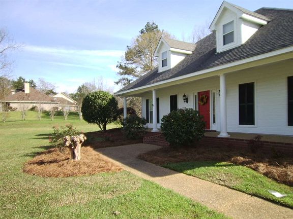 Lawn is professionally landscaped.