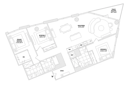 Floor plan 3 BED A2