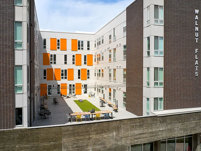 Walnut Flats | Denver Affordable Apartments | Exterior Courtyard
