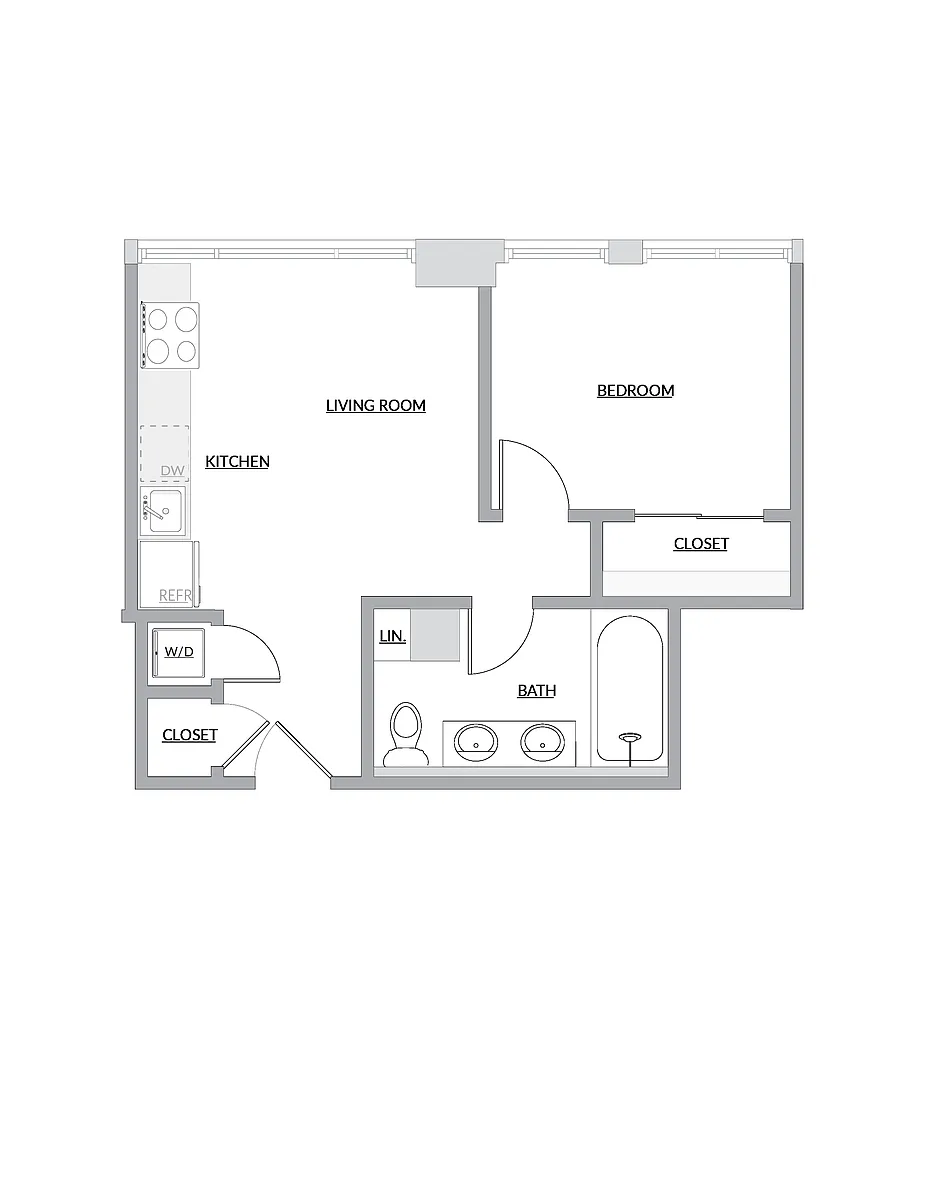 Floor plan One Bedroom A
