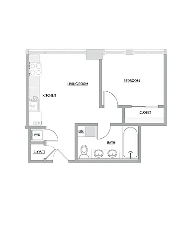Floor plan One Bedroom A