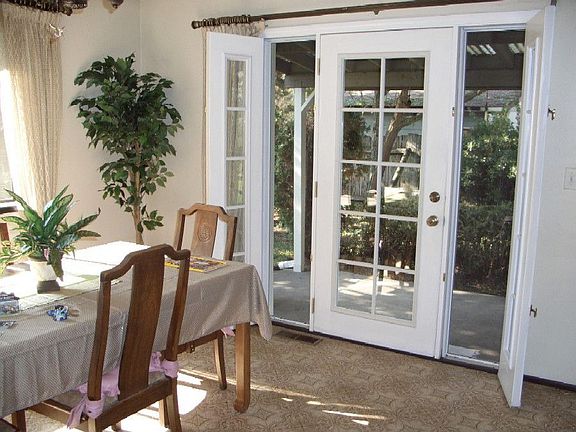 Dining area, new french door